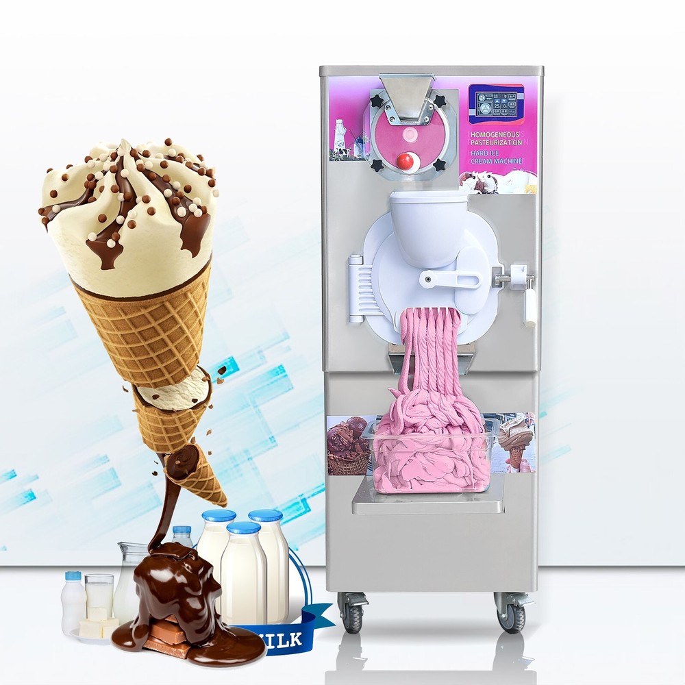 Kolice Commercial Gelato Hard Ice Cream Machine with Pasteurizer Function