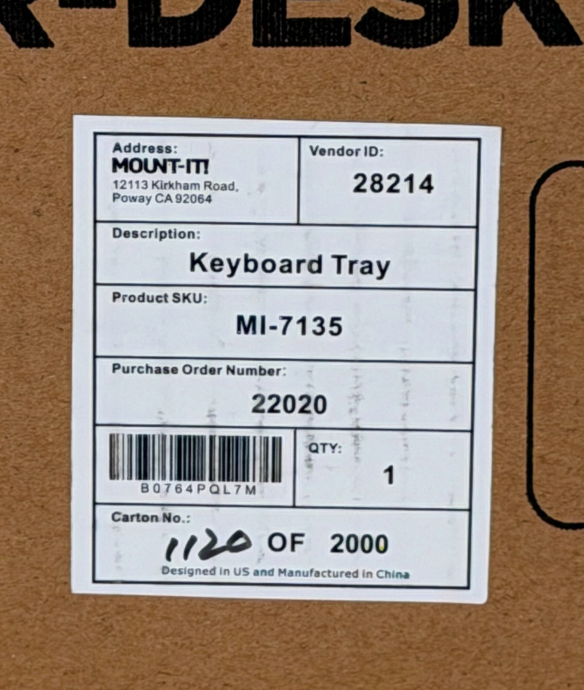 Under Desk Keyboard Tray