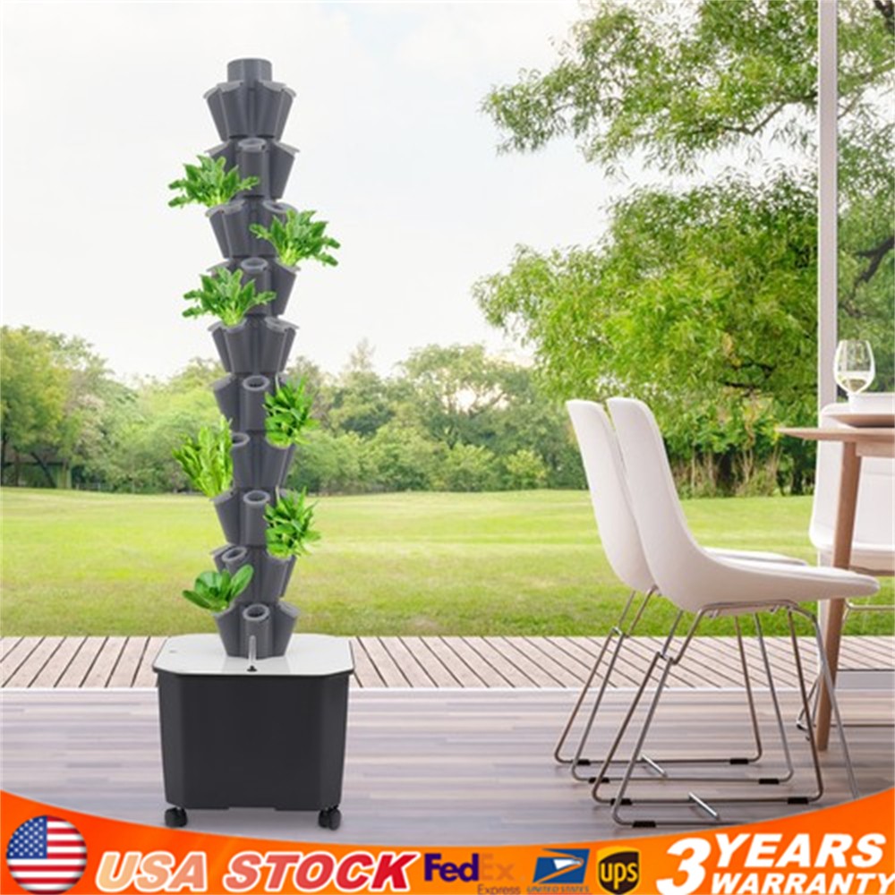 Hydroponic Growing System with Wheel 50 Pods Indoor Hydroponic Tower