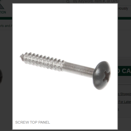 Ice-O-Matic Genuine Service Replacement Part SCREW TOP PANEL #1011351-42