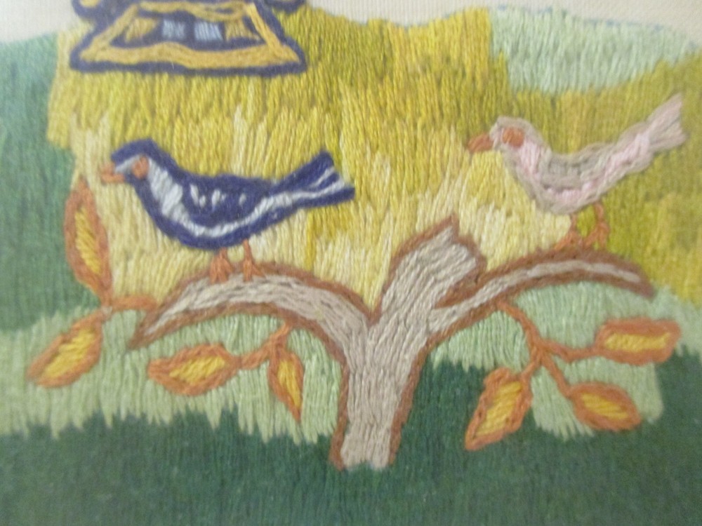 Vintage 1950's Needlepoint Picture Sampler (TM)