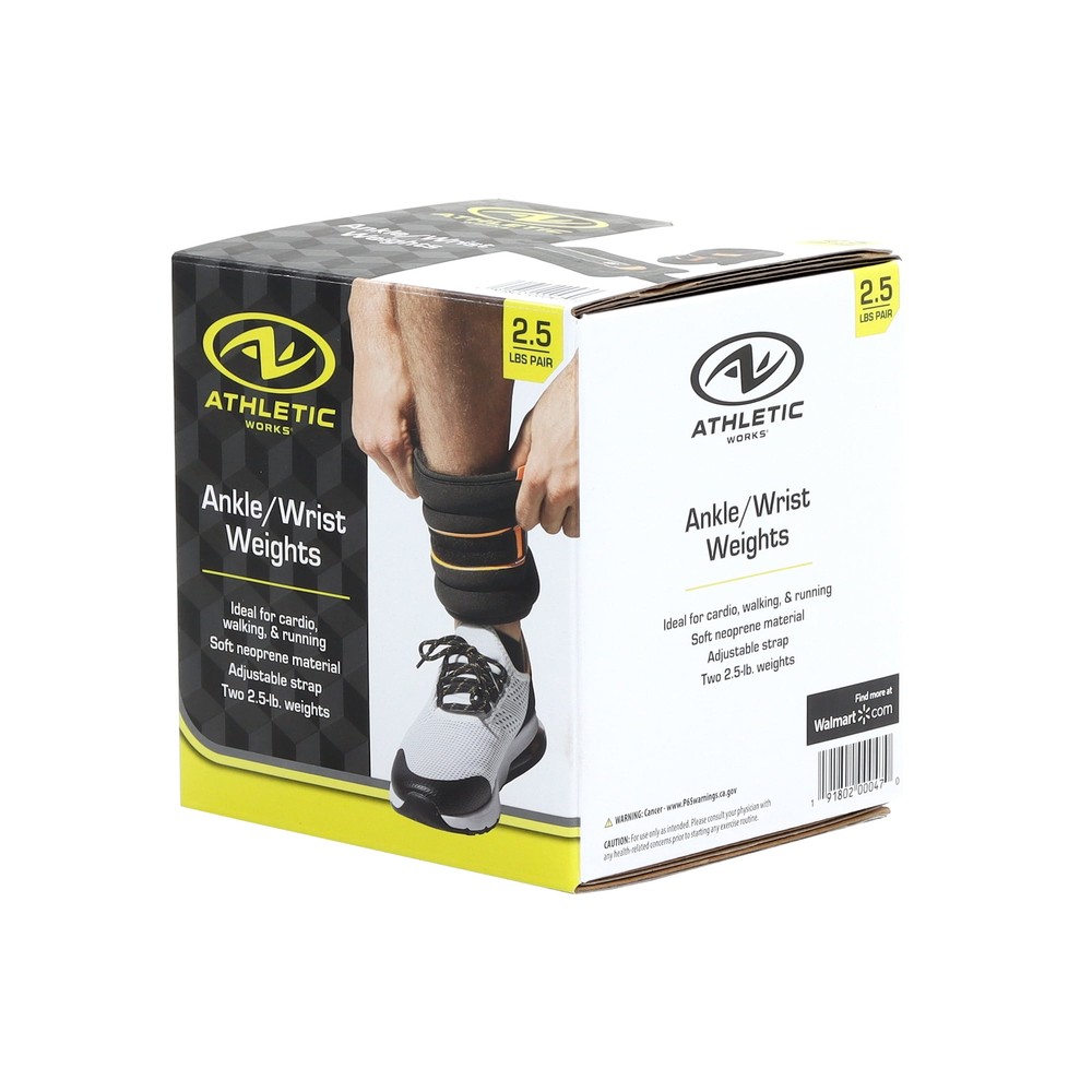5lb Pair Ankle & Wrist Weights (2pcs, Each One is 2.5LBS), Adjustable Strap