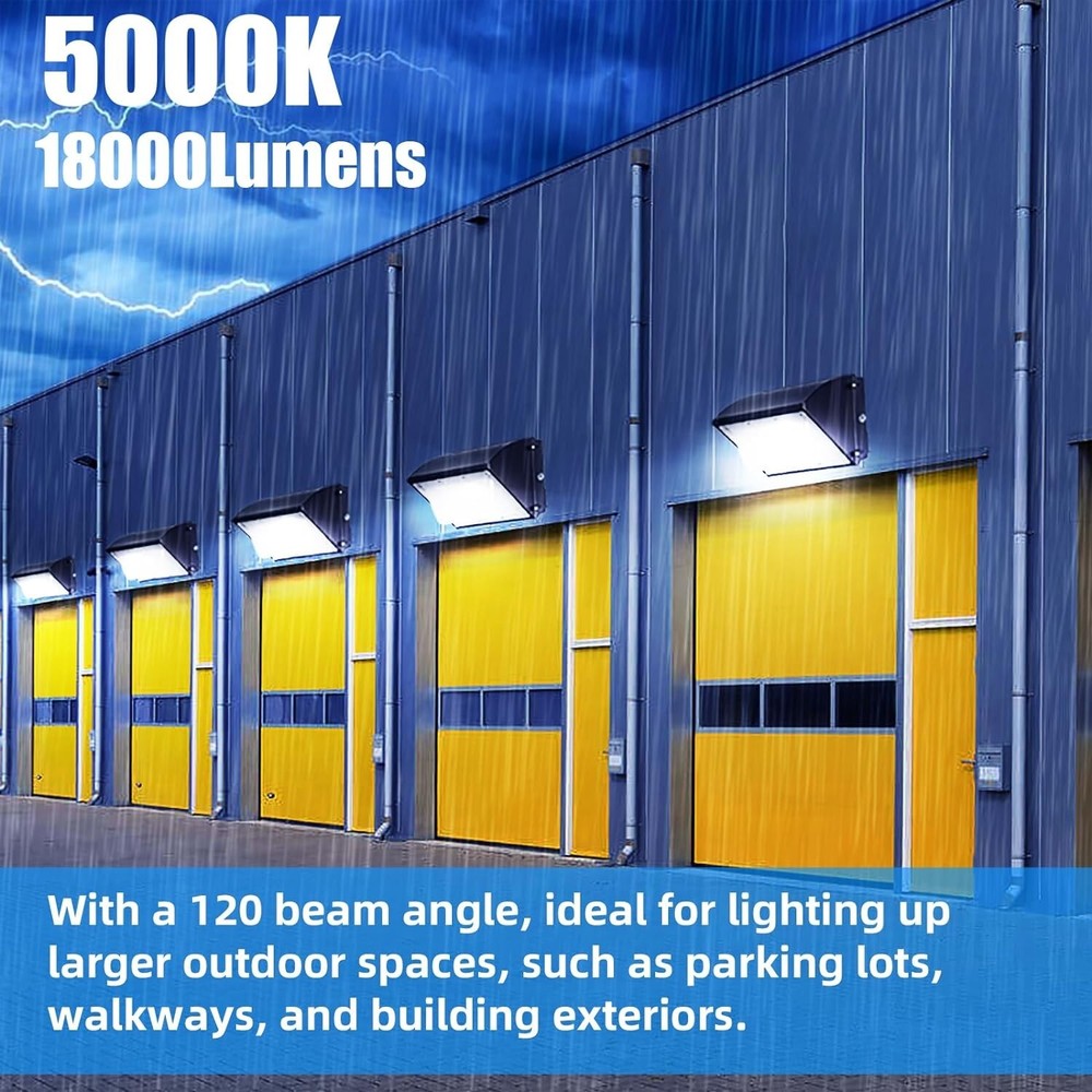 150 Watt Wall Pack Led Light 5000K Daylight LED Outdoor Security Lights, US Ship