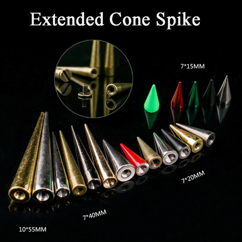 Punk Extended Spike Cone Spike Rivets Decorative Studs for Belt Bag Leathercraft