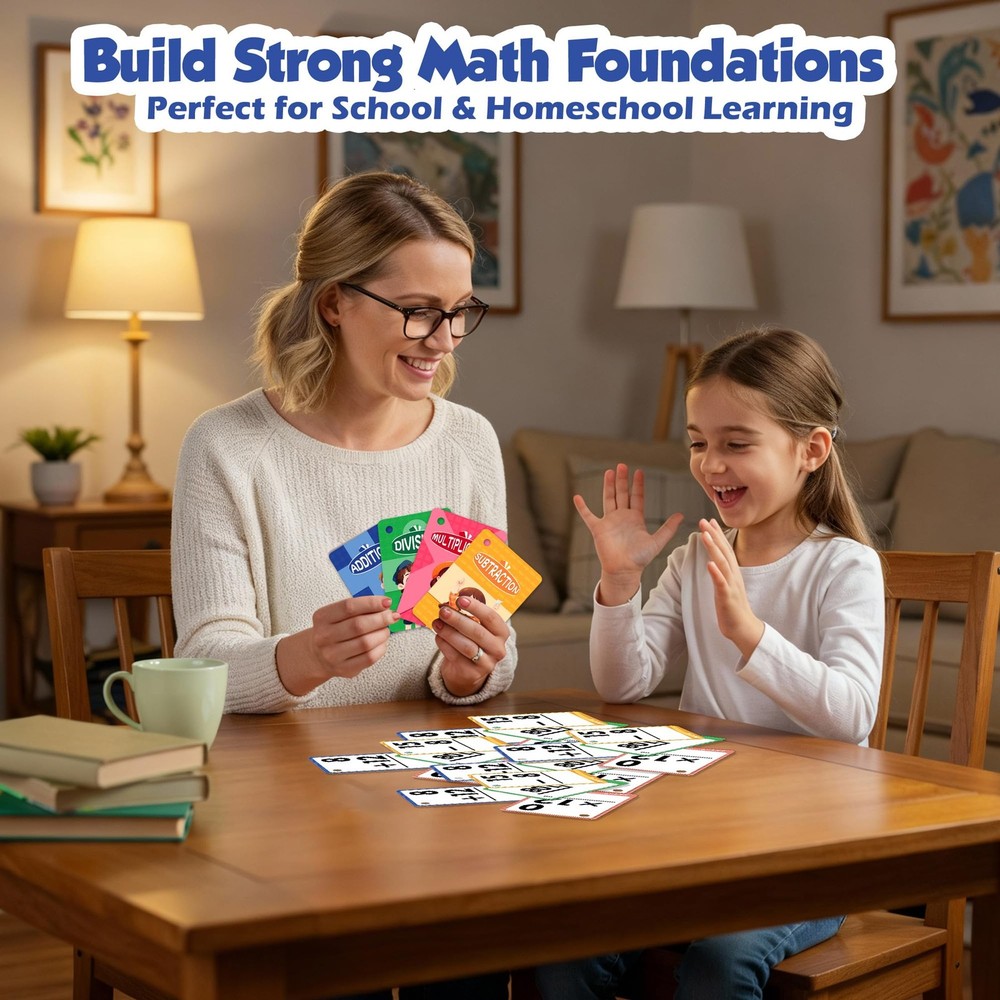 Gotoofun Multi Math Flash Cards, Addition, Subtraction, Multiplication & Divisio