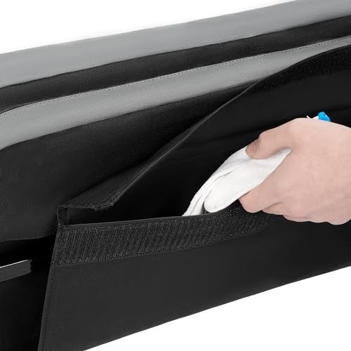 ATV Universal Backrest Adjustable Foldable Seat Back Cushion Bench Kit Black