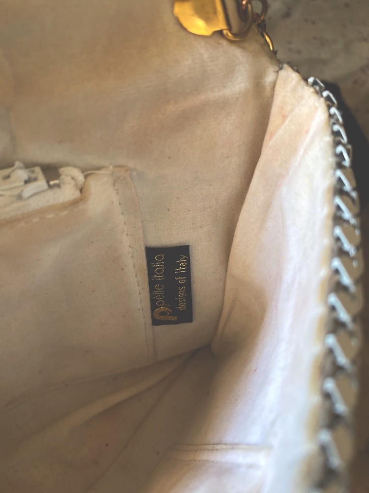 Pelle Italia White Mesh Purse