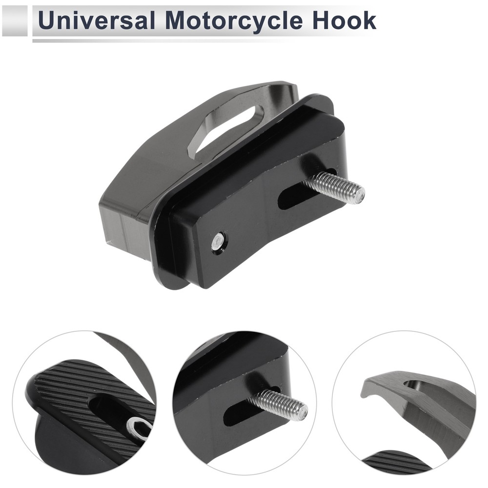 Allu Alloy Motorcycle Hook for Minio Rectangular With Titanium Shade Hole