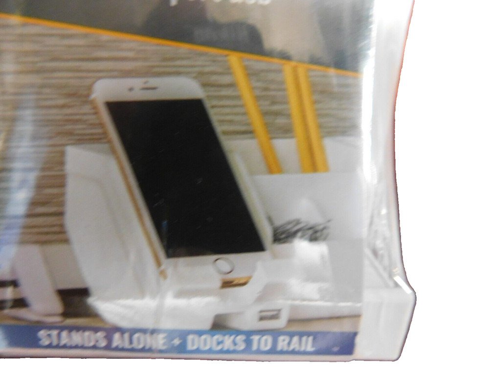 Bostitch Konnect Plastic Phone Dock with USB Port White