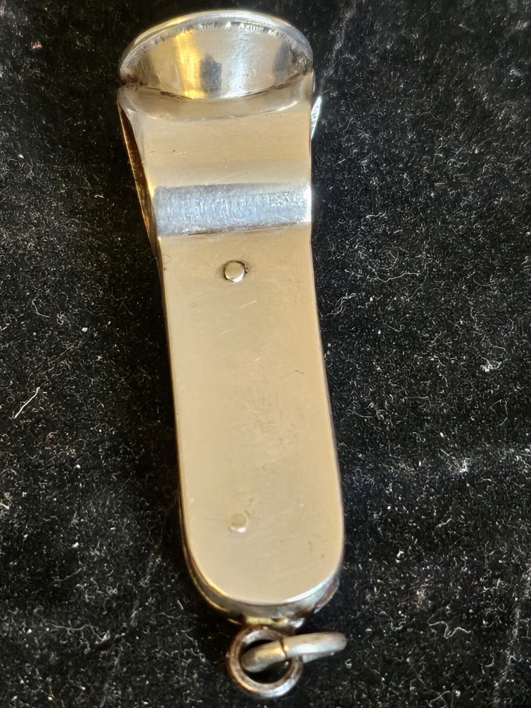 Beautiful Antique Solid Silver Cheroot/ Cigar Cutter Birmingham 1907 William H
