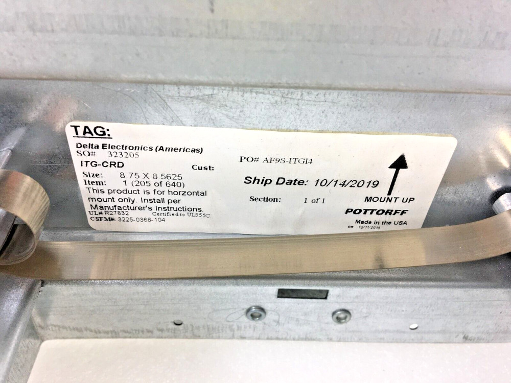 Delta Electronics ITG-CRD Ceiling Radiation Damper, US Made - 1 ea.