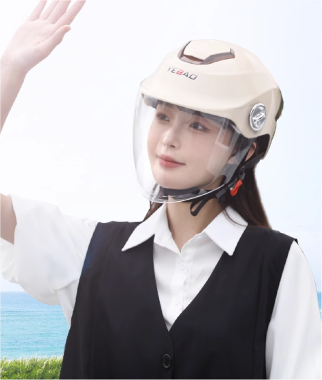 Motorcycle Half Helmet Double Visor Quick Release Vented Semi Removable Interior