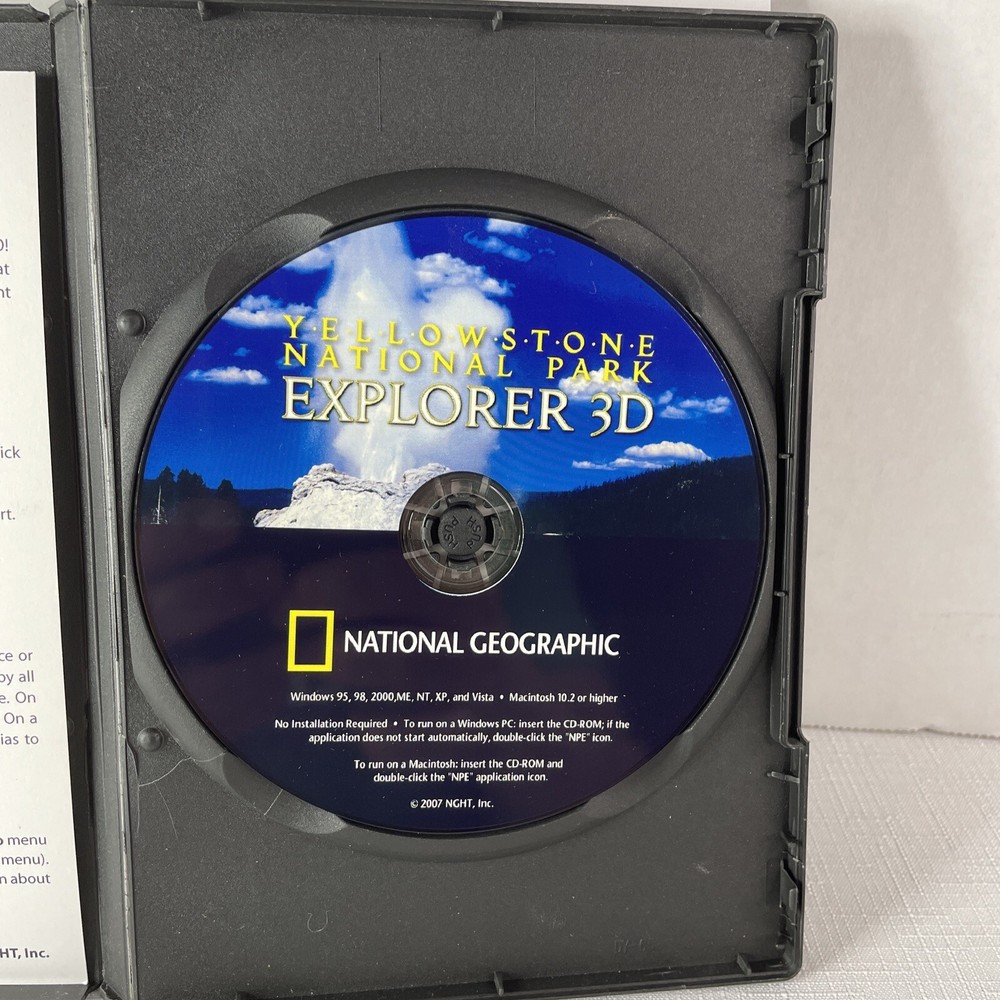 National Geographic Yellowstone National Park Explorer 3D Mapping Software