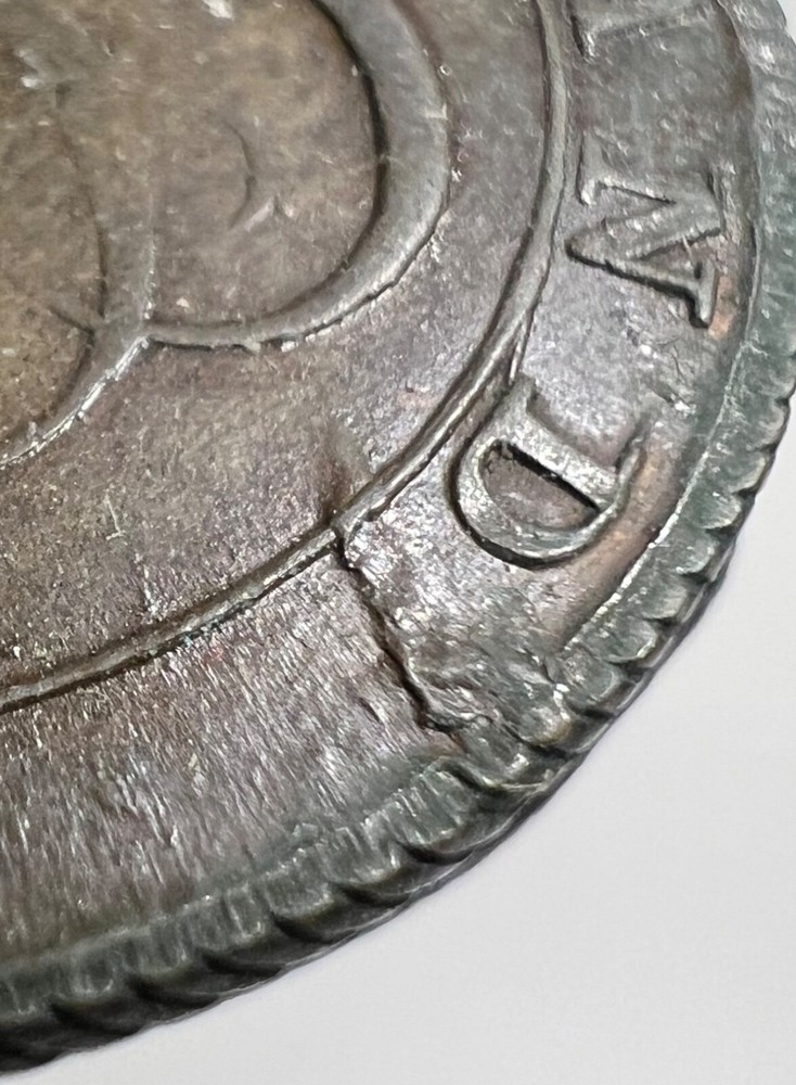 1795 Great Britain 1/2 Penny Foundling Fields Conder Token Middlesex