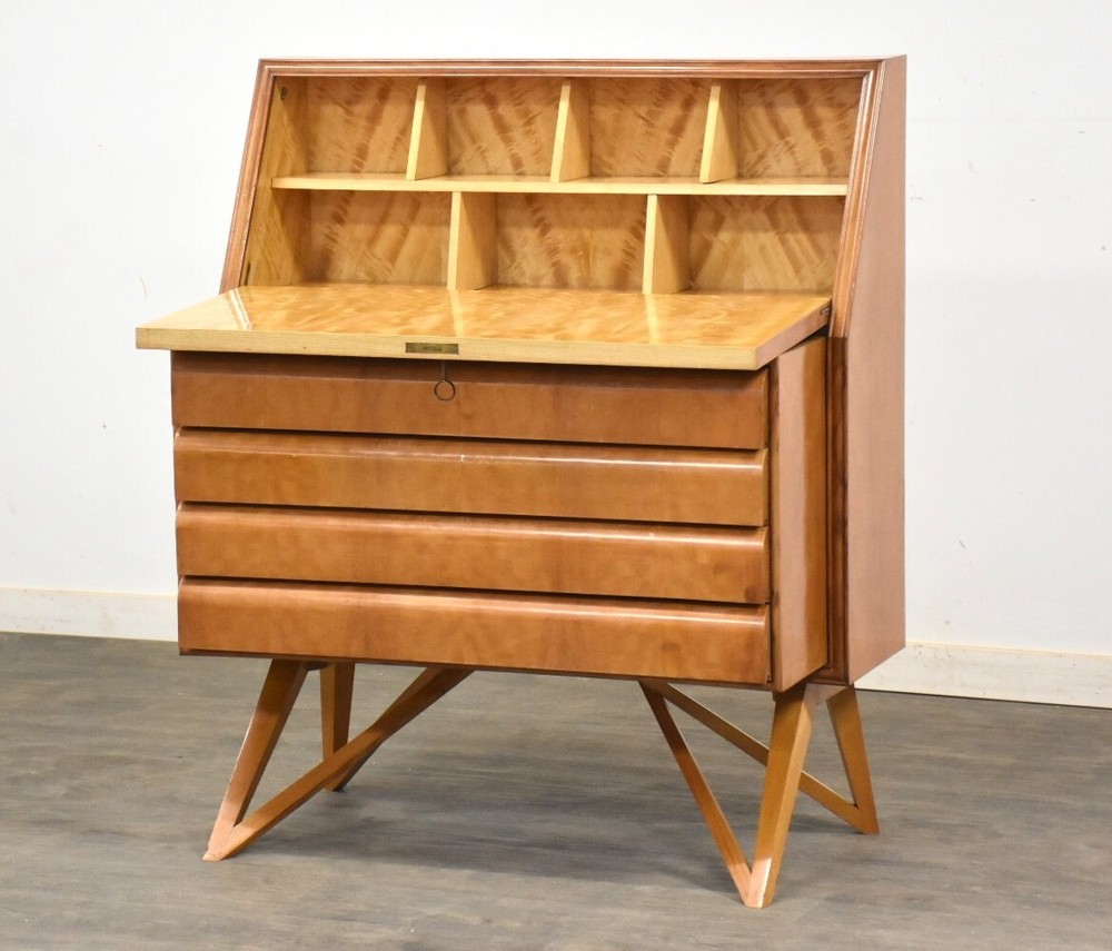 Italian Modern Birch Secretary Desk