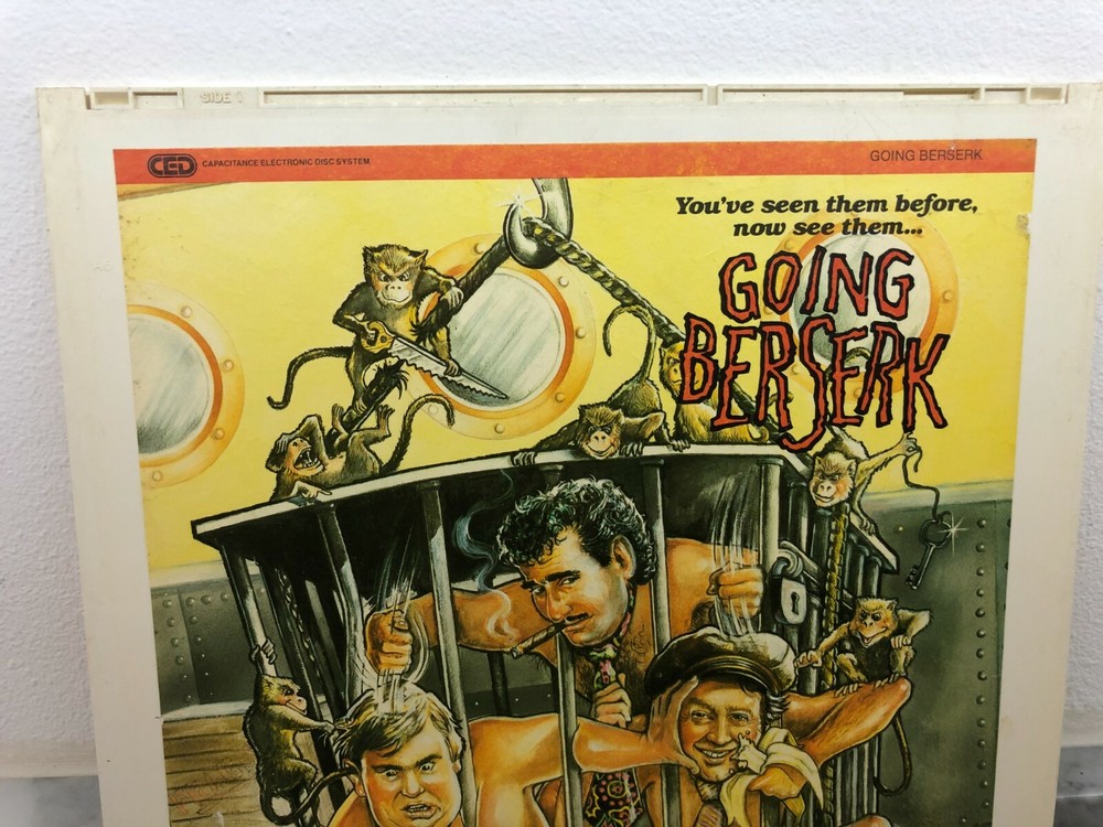 CED Movie - Going Berserk - John Candy. RCA SelectaVision Capacitance Disc