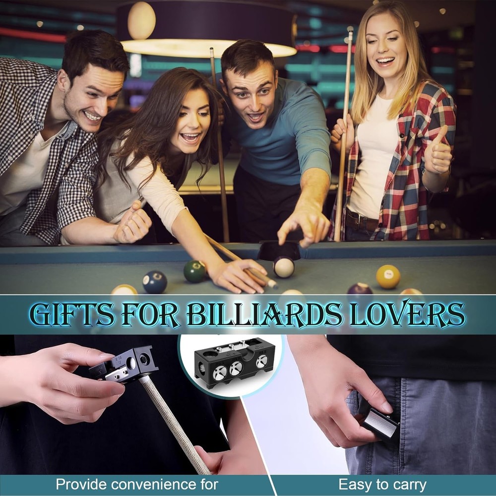 11-in-1 Billiards Pool Cue Tips Replacement Kit, Pool Cue Tip Shaper with Pool