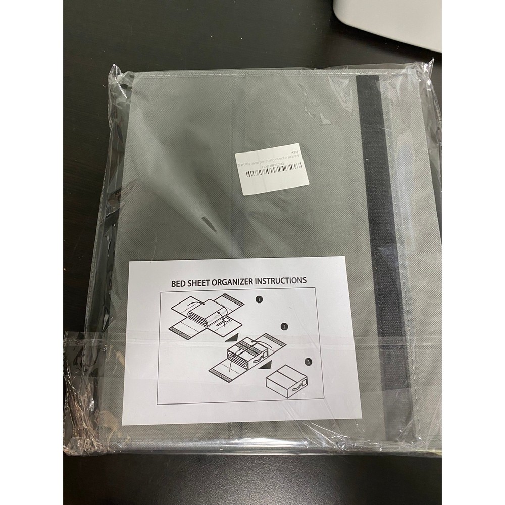 Queen/King Size Bed Sheet Organizer (2-Pack, Gray)-NEW-KK