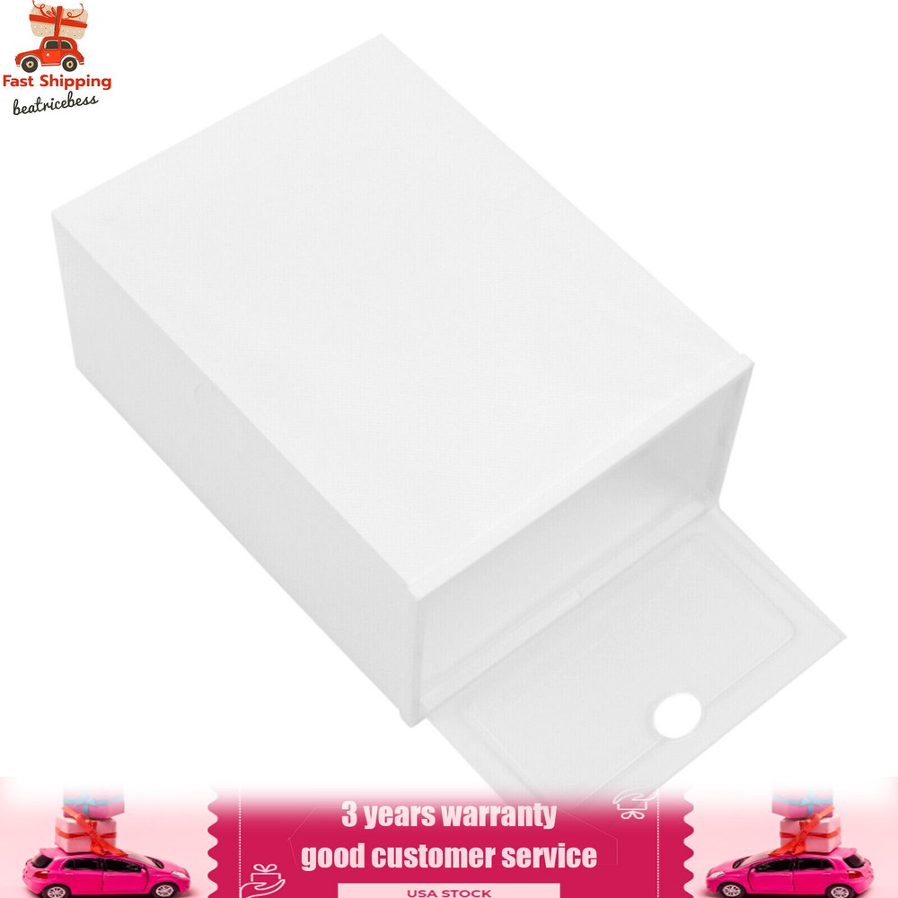 20Pcs Plastic Shoes Storage Box Stackable Display Case Sneaker Organizer Case