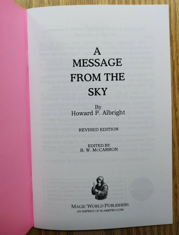 A Message From the Sky (Mentalism act)