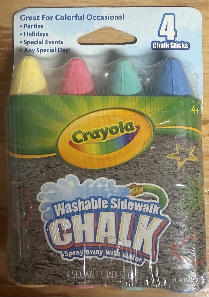 4 Pack Crayola Washable Sidewalk Chalk (Q)