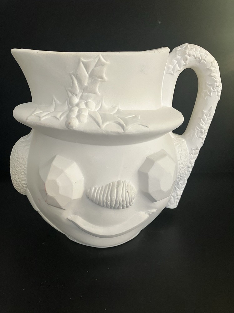 Ceramic Bisque - Ready to Paint. Large Snowman Pitcher!