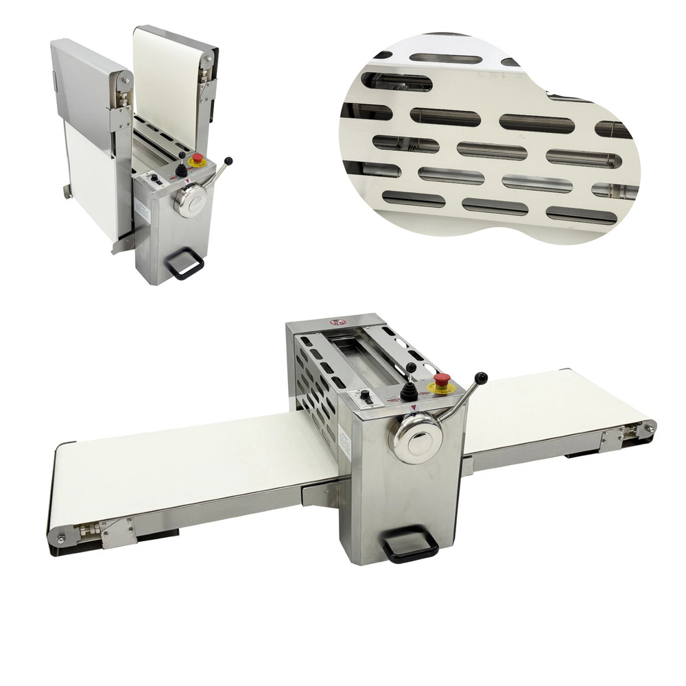 Desktop Foldable Dough Sheeter Dough Pressing Machine 400mm Belt 110V 400W