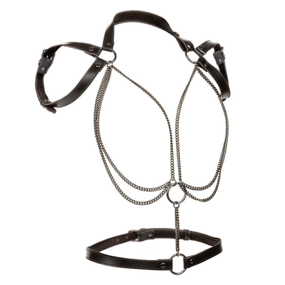 Cal Exotics Euphoria Collection Multi Chain Halter Harness - Black