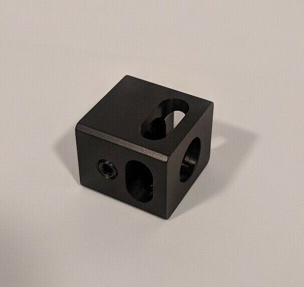 .45 cal  Muzzle Brake 37/64"-28 TPI, Black anodize, Thread on, Micro