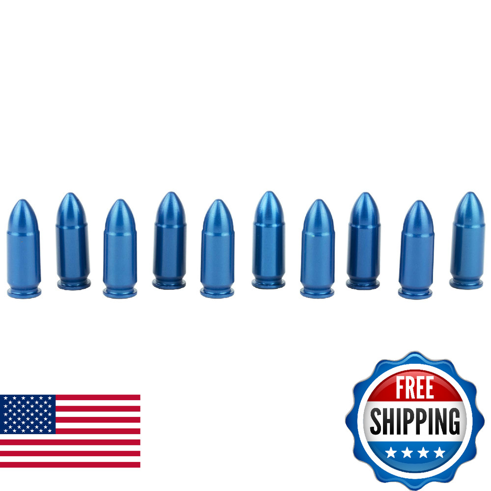 A-ZOOM 9MM Luger Snap Cap, Blue, 10-Pack - Durable Training Ammo