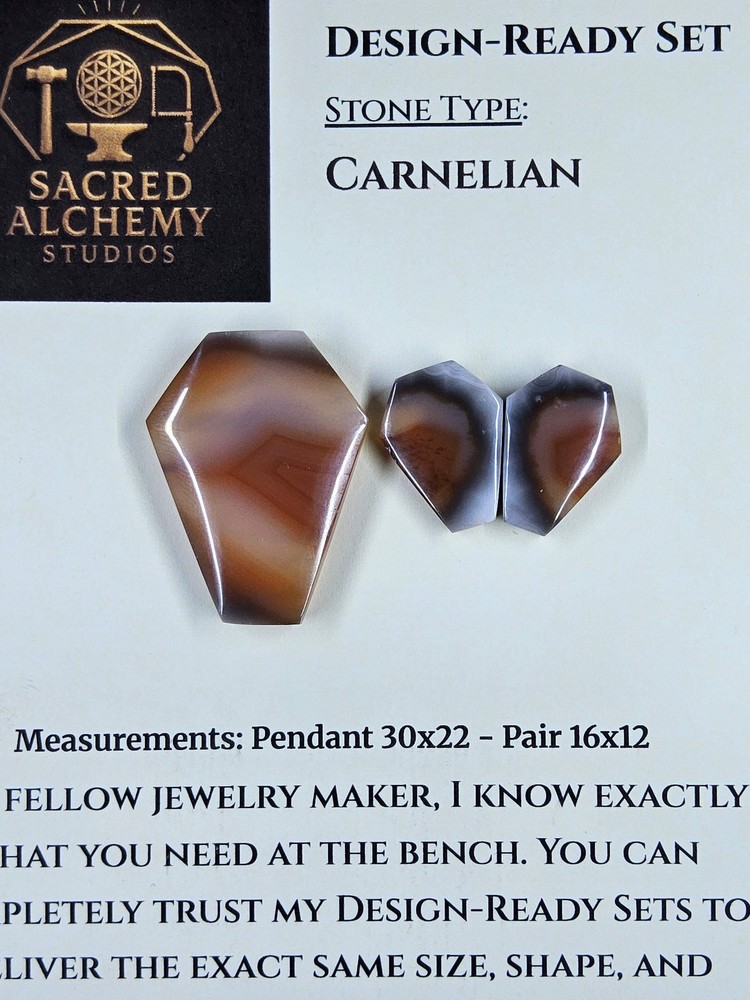 Coffin Shape - Carnelian - Design-Ready Sets