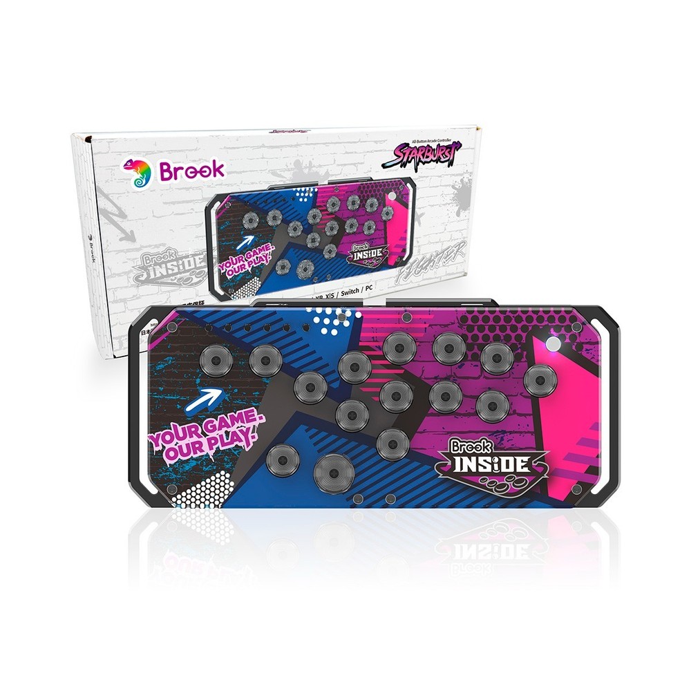Brook Fighter Starburst All Button Arcade Controller PS5 PS4 PC Hitbox Style