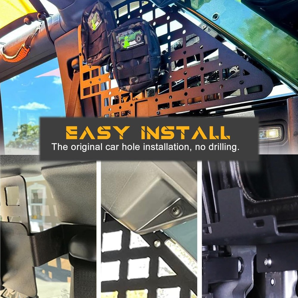 Rear Window MOLLE Panel Modular Storage Panel System fit for Bronco 4 Door 20...