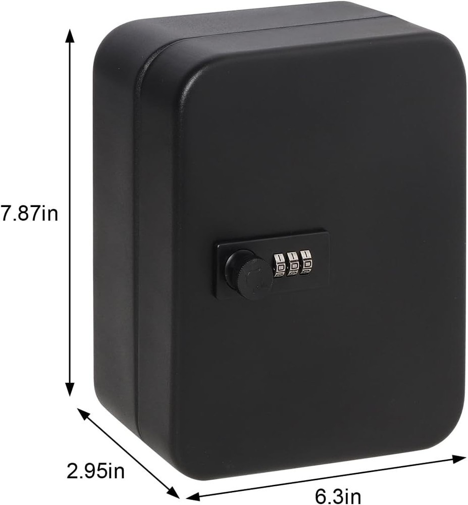 20 Key Storage Lock Box with Code Key Cabinet Organizer Wall Mount