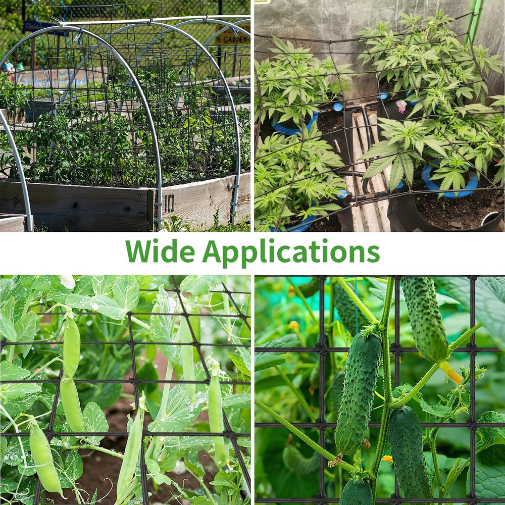 Trellis Netting, Scrog Net with 4 Hooks, 4x4 Nets for Grow 4×4ft-1pcs