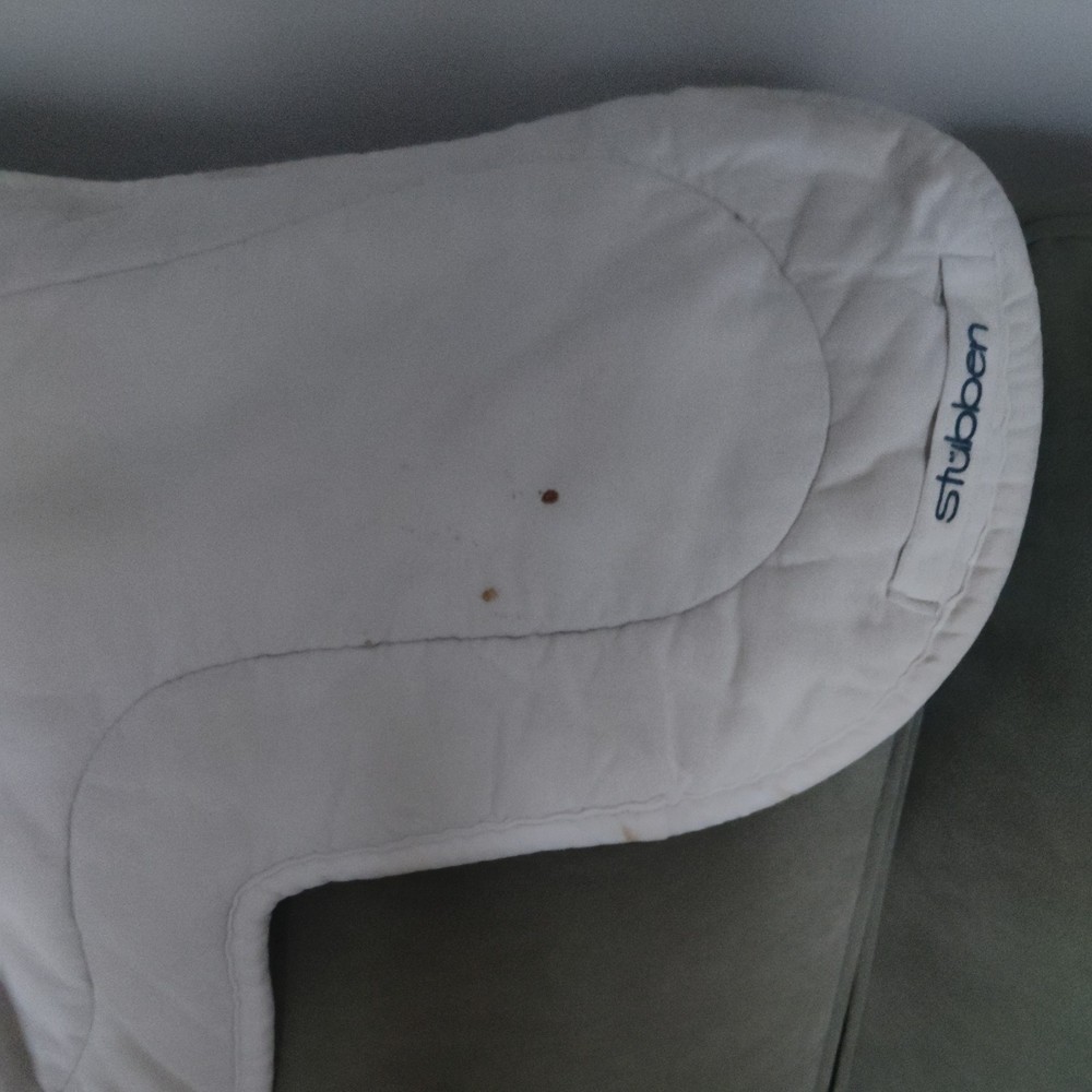 STUBBEN White shaped saddle pad cotton English