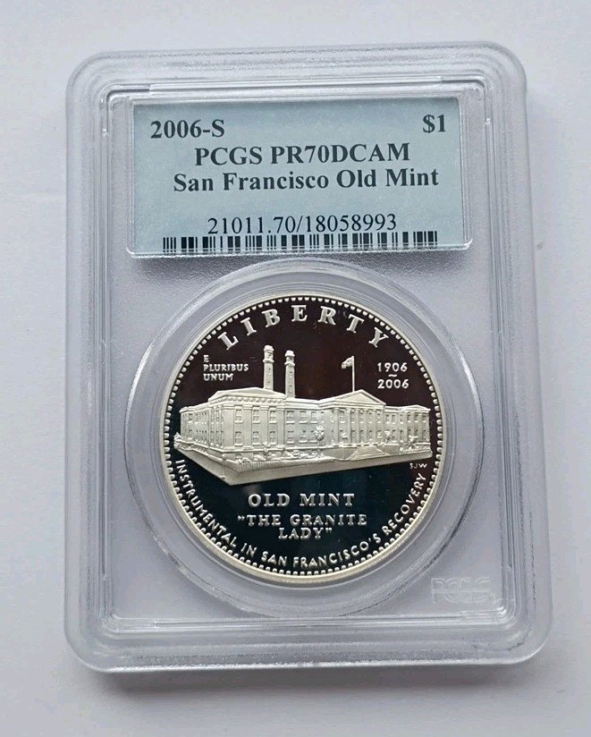 2006-S PCGS PR70DCAM SAN FRANCISCO OLD MINT COMMEMORATIVE SILVER DOLLAR