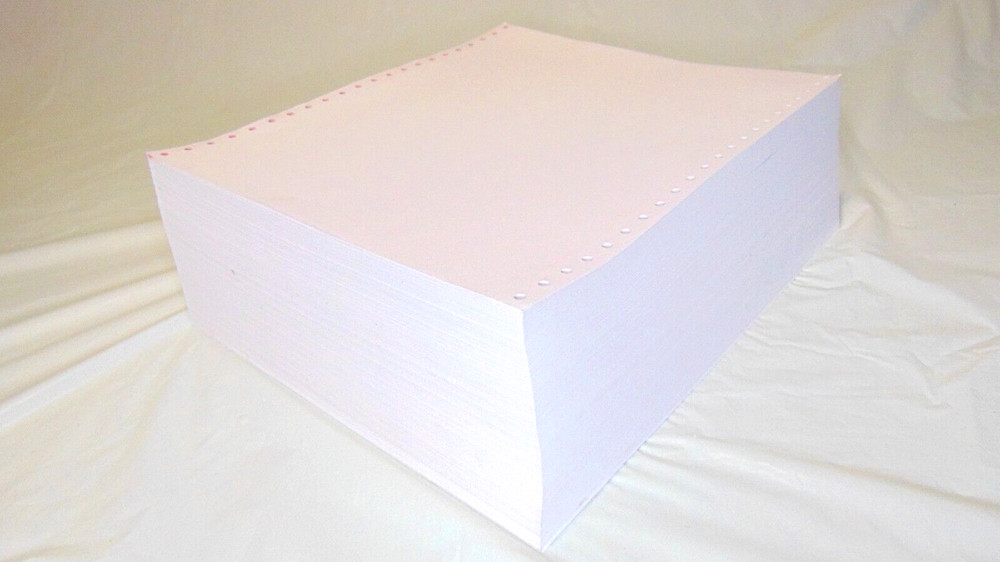 Continuous Feed Computer Paper for Dot Matrix Printer Blank 9.5X11 Inches