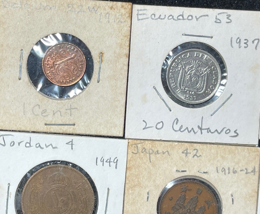 Assorted World Foreign 6 Coins Lot