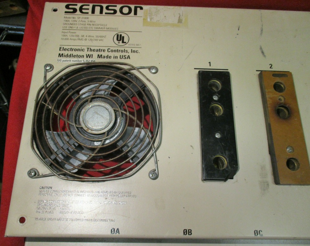 ETC SP-3100B Sensor Dimmer Rack Back Panel