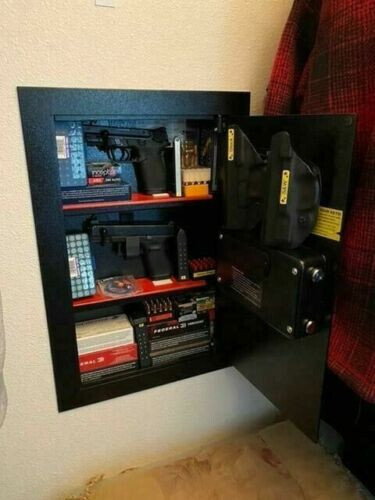 Safe Digital Wall Mounted Gun Security System Dual Lock Box Home Safe Security