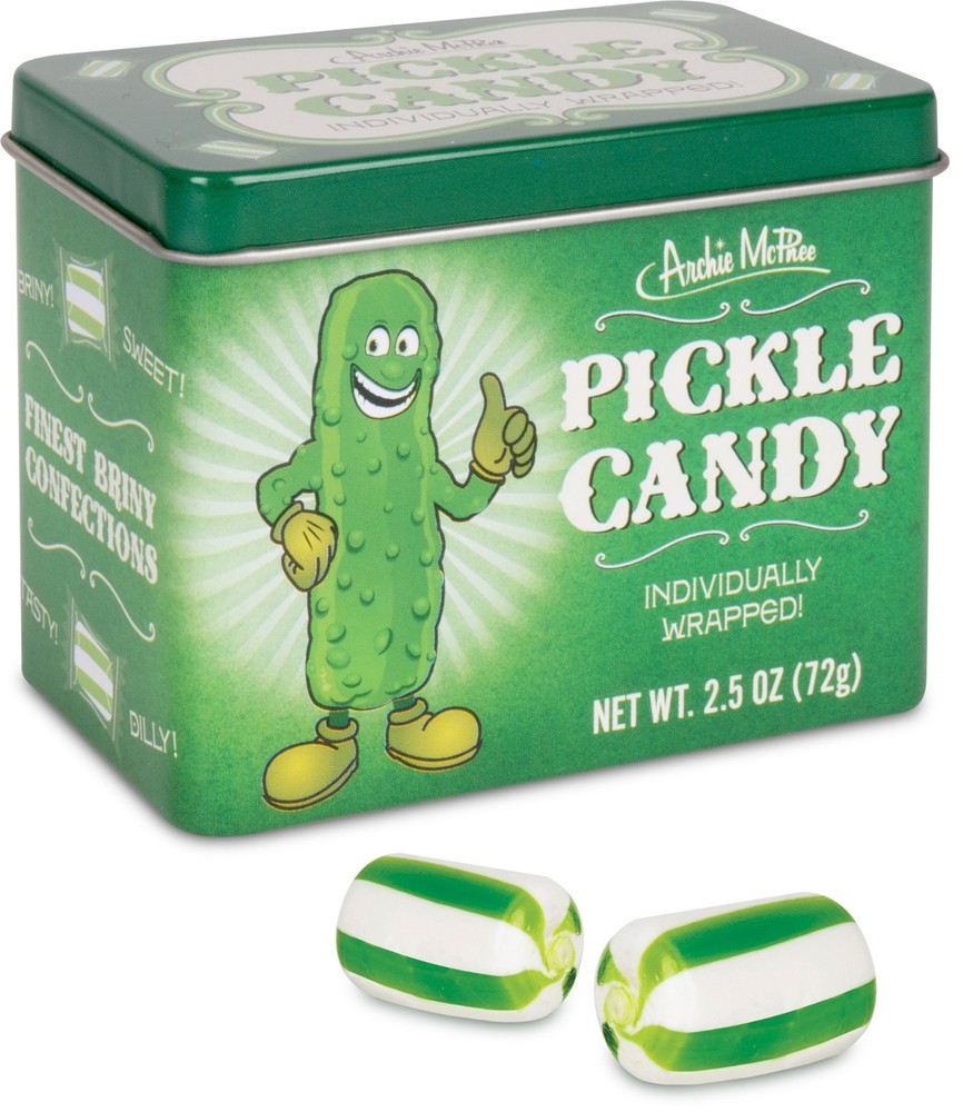 ​🥒 Pickle Flavored Candy - Cool Retro Tin Gift Box - Archie McPhee
