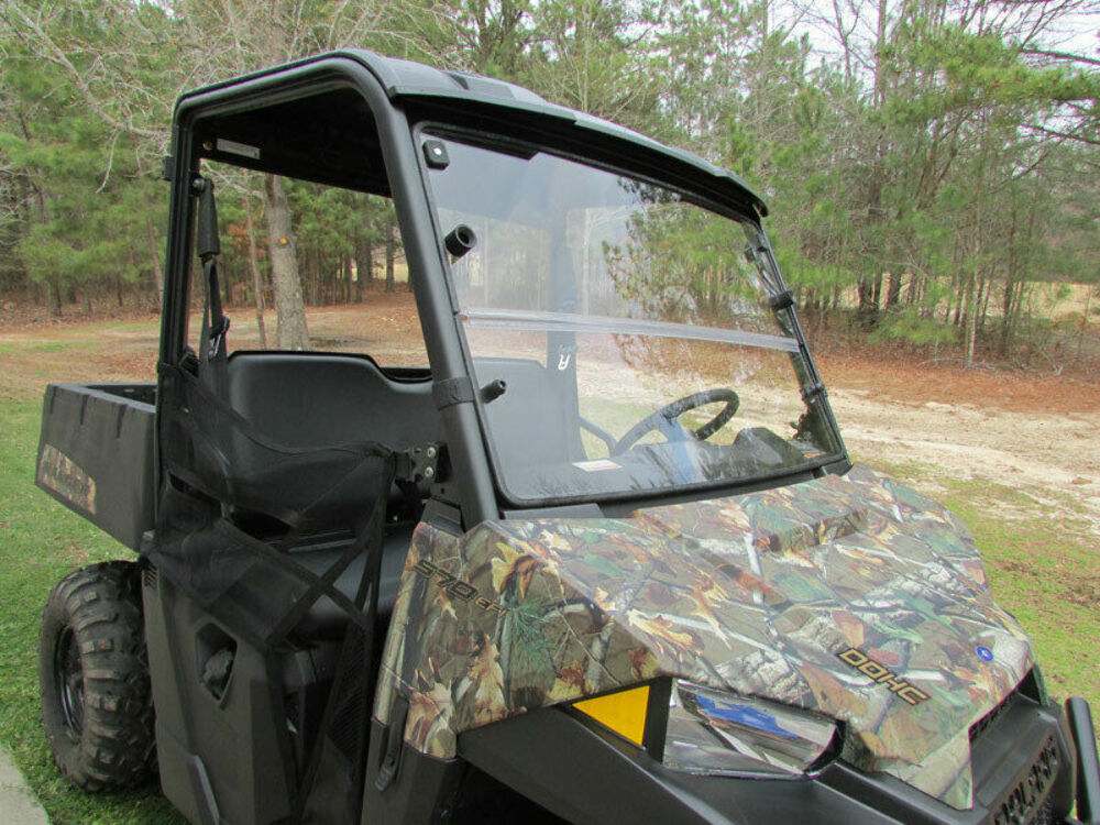 2015+ Polaris Ranger Mid Size EV Front Windshield Folding Flip Down Versa-Fold