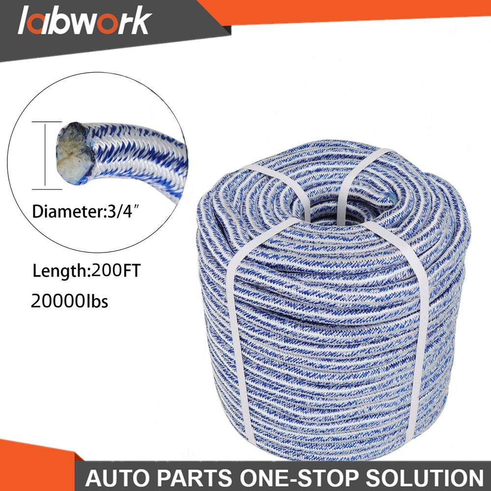 Labwork 24 Strand Braid Polyester Rope 3/4" × 200' Arborist Tree Rope