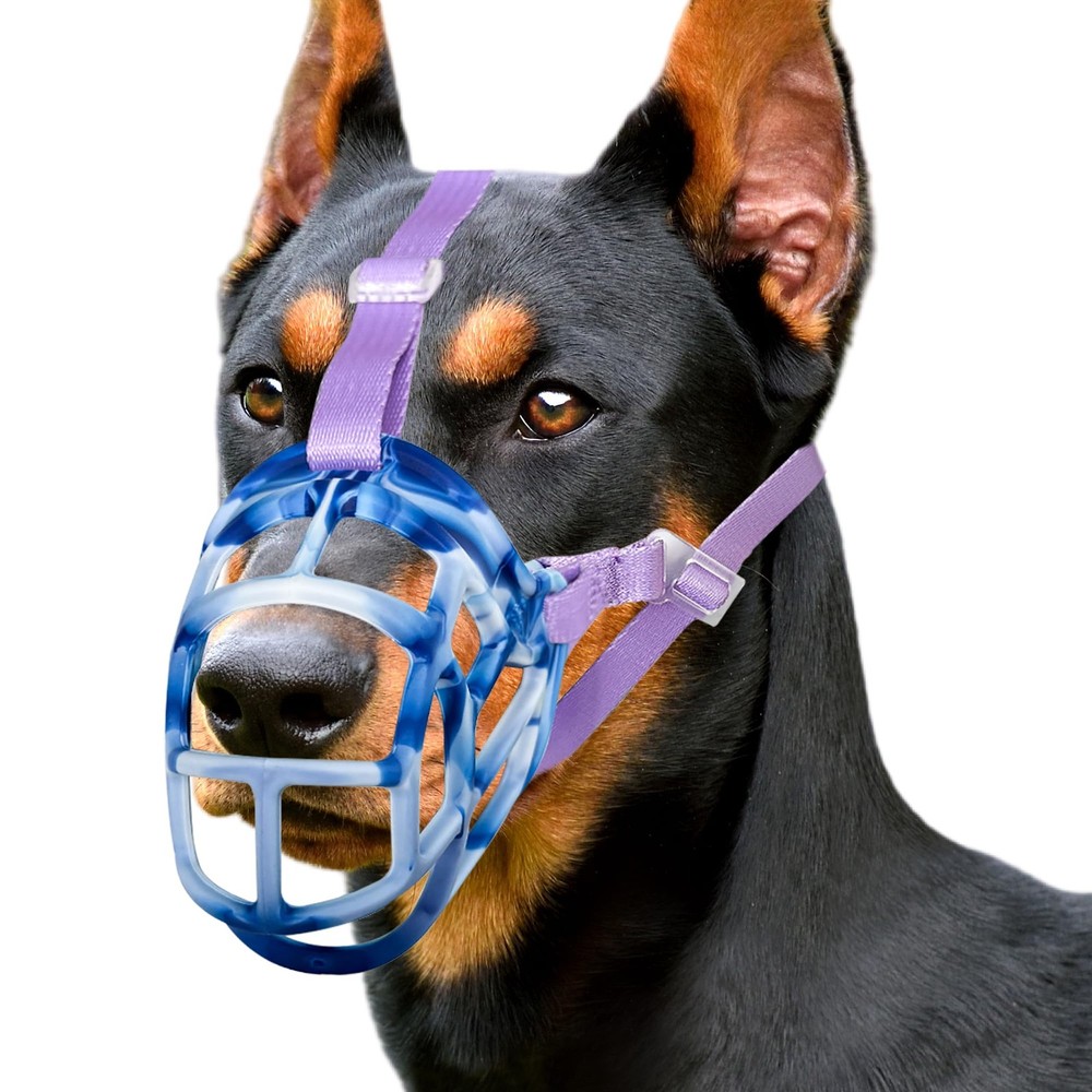 Dog Basket Muzzle, Anti-Biting Chewing Cage Muzzle, Lightweight and Comfortab...