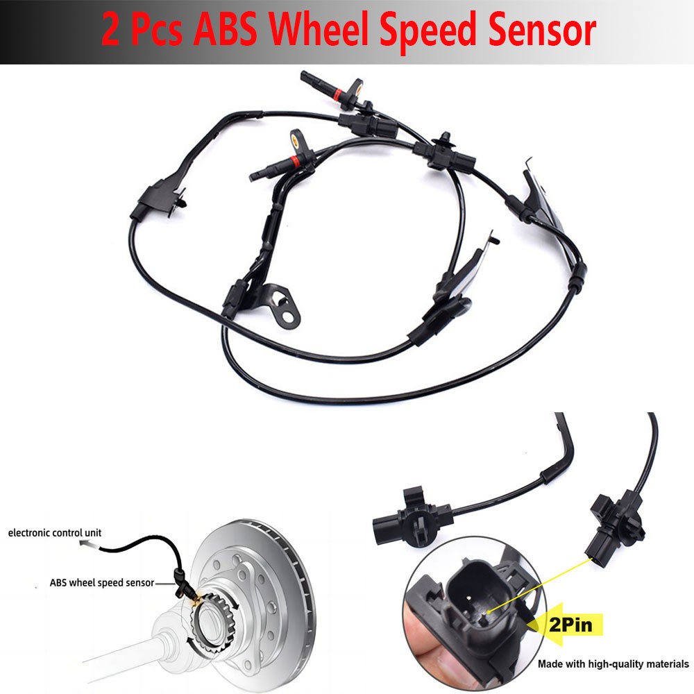 2PCS Front Right & Left ABS Wheel Speed Sensor For Honda Pilot 2009-2015