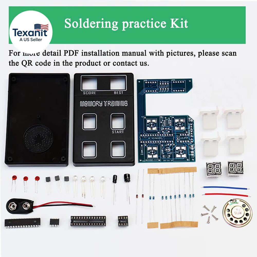 Light up Memory Practice Game Handheld Electronic Soldering Practice Kit DIY Sol