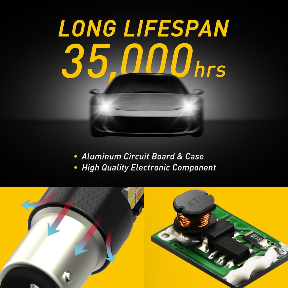 AUXITO 1157 LED Turn Signal Light Bulbs Switchback Amber White Anti Hyper Flash