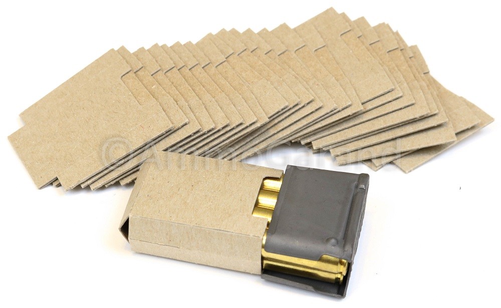 24ea Cardboard Bandoleer Inserts for use with M1 Garand 8rd Clips USGI UNISSUED
