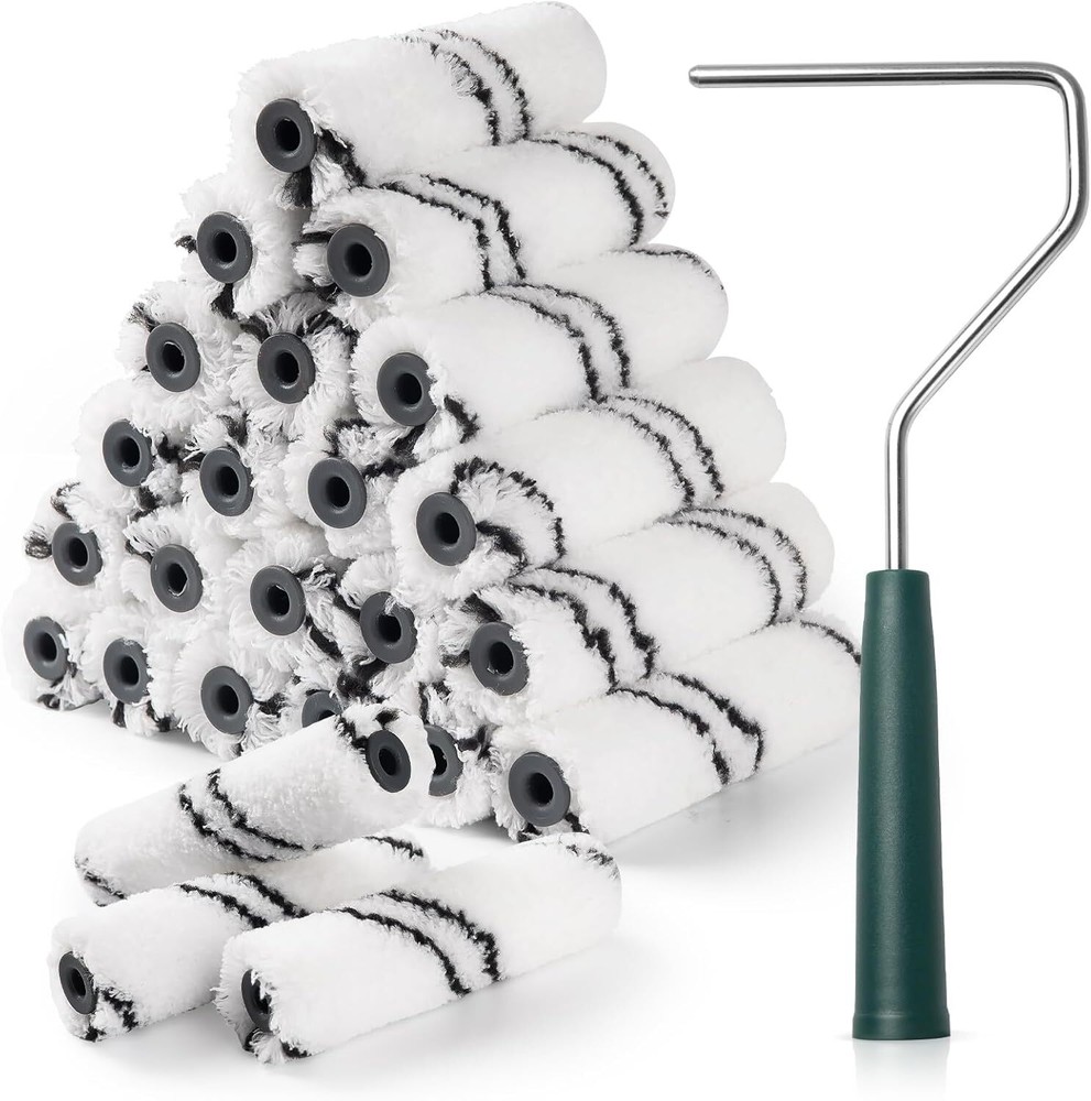 Microfiber Paint Roller 4 Inch Small Paint Roller Covers 3/8-Inch Nap